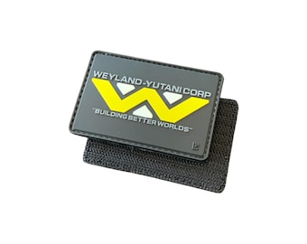 Weyland-Yutani PVC Hook and Loop Patch Removable Hook & Loop 2x3 Loyalty Patch Alien Vintage Patch Aliens Weyland-Yutani Corp 2x3 Hook Patch