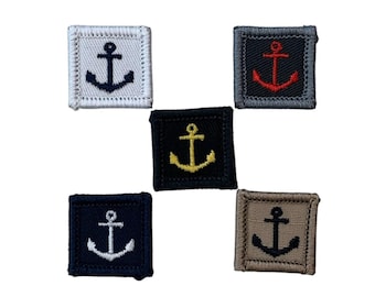 Micro Anchor Patch: 1-inch Embroidered Hook & Loop Badge
