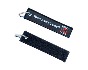 5" Tactical RBF Keychain or Zipper Pull with Loop Panel for Removable Patches