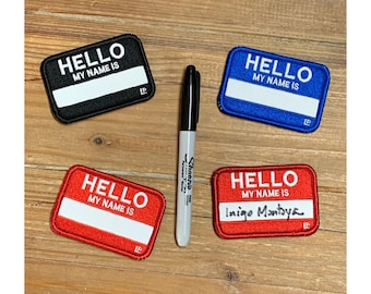 Hello My Name Is Writable Removable Hook & Loop 2x3 Loyalty Patch
