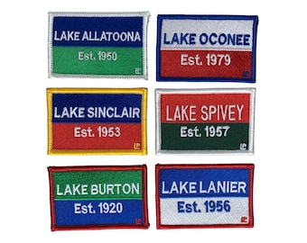 Georgia Lakes Nautical Established Embroidered 2x3 Hook & Loop Patch