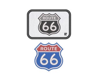 Route 66 Collection Embroidered 2x3 Hook & Loop Patch