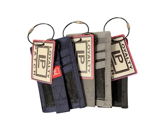 Tactical Keychain EDC Wallet with Loop Panel for Removable Patches