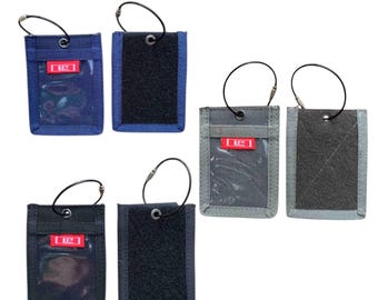 Tactical Bag Tag with ID slot and Loop Panel for Removable Patches