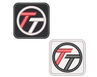 TT Embroidered Patch: 1.75" x 1.75" Hook & Loop Golf Bag Patch