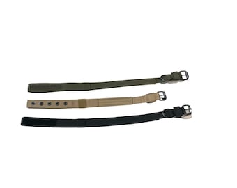 1" Tactical Dog Collar for Removable Hook & Loop Loyalty Tape Patches