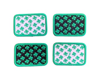 St. Patrick's Day Clover Patch: 2x3 Embroidered Hook & Loop