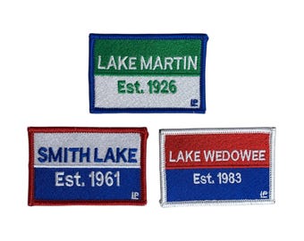 Alabama Lakes Nautical Established Embroidered 2x3 Hook & Loop Patch