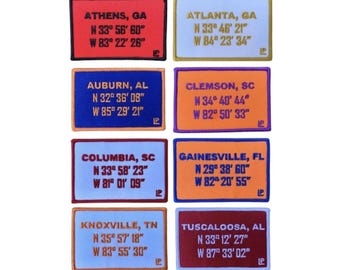 College Stadium Coordinates Patches: 2x3 Hook & Loop Loyalty Patch Collection