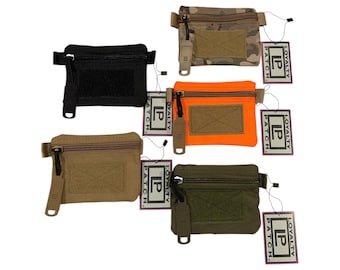 EDC Zipper Pocket Wallet with Color-Matched Tactical Zipper Pull – Fits Patches, Tools & Everyday Essentials