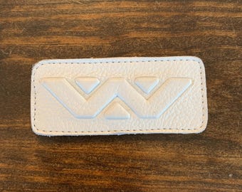Weyland-Yutani Raised Logo Soft Genuine Leather Patch Predator Badlands Movie Inspired Hook & Loop 1.25x3