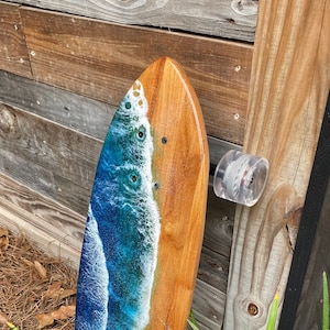 Custom Epoxy Ocean Waves Longboard  - Made just for you!