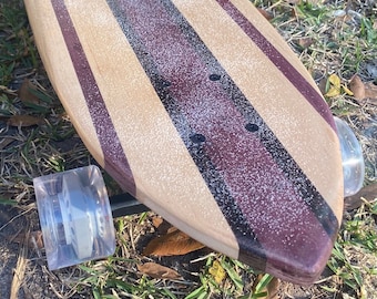 Handcrafted Longboard Skateboard - 8" wide x 48" long - Made in Pensacola, FL