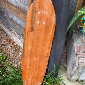 Handcrafted Longboard - “Hardwood Flooring” - 7.5&quot; wide x 40&quot; long  - Made in Pensacola, FL