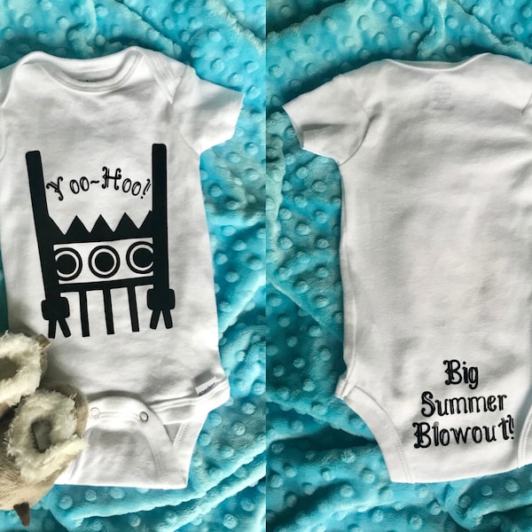 Yoo-Hoo! Big Summer Blowout! Baby Bodysuit, Onesie Gift for Frozen Fan, Newborn Outfit, Present for Baby Shower, New Mom Gift, Infant Summer