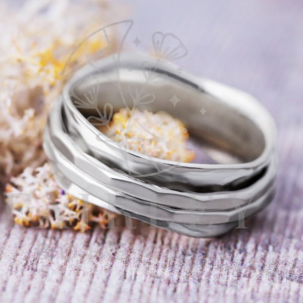 sterling silver spinner ring ~ fidget ring ~ spinning ring ~ meditation ring ~ sterling silver ring  ~ band ring ~ boho rings