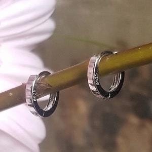 sterling silver hoop earrings ~ small hoop earrings ~ silver hoops ~ huggie hoops ~ cartilage earrings ~ dainty hoops ~