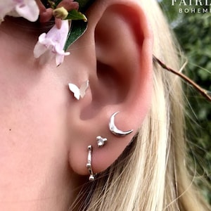 Silber Ohrstecker ~ Sterling Silber Ohrstecker ~ Minimalist ~ Boho Ohrringe ~ Helix Ohrringe ~ Knorpel Ohrringe ~