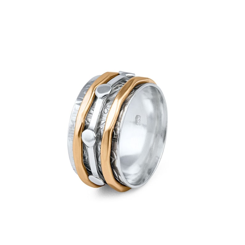 Sterling Silver Spinner Ring Spinning Ring Fidget Ring | Etsy