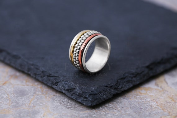 Sterling silver shop meditation rings