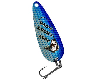 Dads Lucky lure fishing gift - boyfriend gifts - fishing gifts - custom fishing lures - dad gifts - grandpa gifts - fishing lure gifts