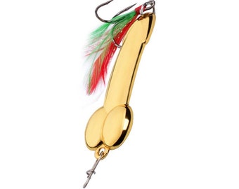 Funny fishing lure - The wiener - funny fishing gifts for him - funny fishing gift for dad Grampa etc