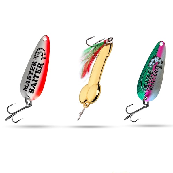 Funny Fishing Lure 'Master Baiter' Gag Gift for Fisherman, Hilarious Dad Birthday Present, Adult Humor Fishing Tackle"