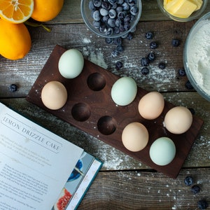 Wooden Egg Holder (Available in Walnut or Cherry and can hold 1/2 Dozen, 1 Dozen, or 18 eggs)