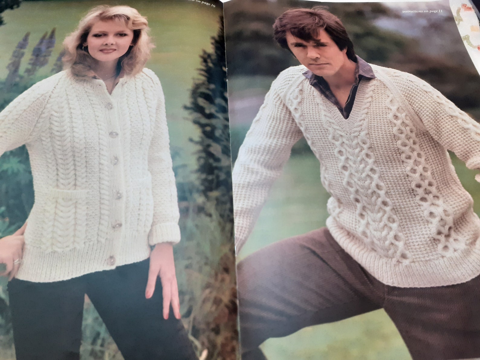 4 Vintage Aran knitting Patterns Keynote VM Clipper Etsy