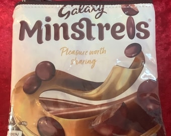 Upcycled Galaxy Minstrels packet/ wrapper coin purse/ zippy bag/ mask pouch