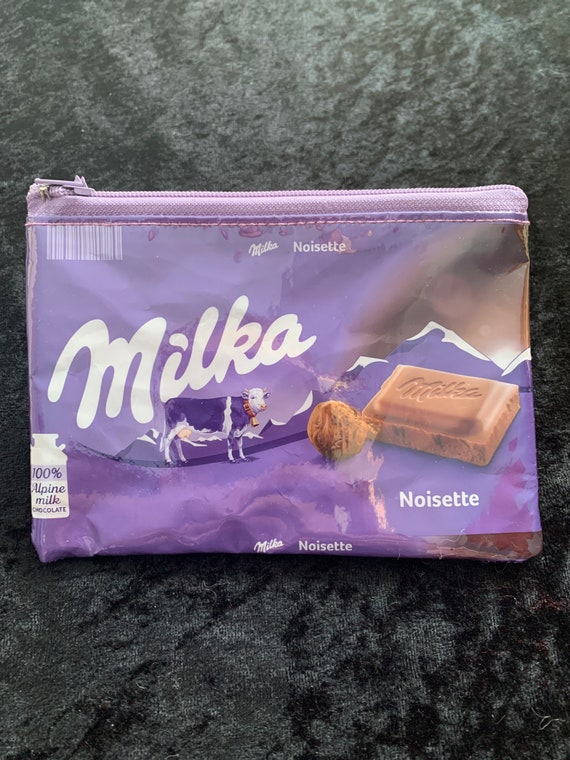 White purple MILKA cow plush bag advertising Milka fun bag 22 cm - ...