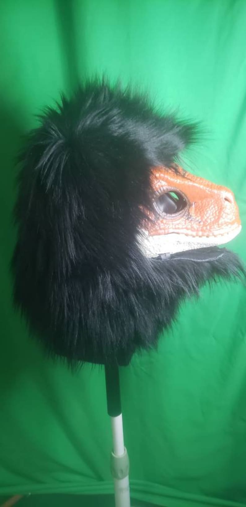 Dino Mask Fur Hood 