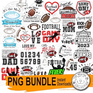 Football Fan PNG Bundle: Sublimation Art (43 Files) (Instant Download)