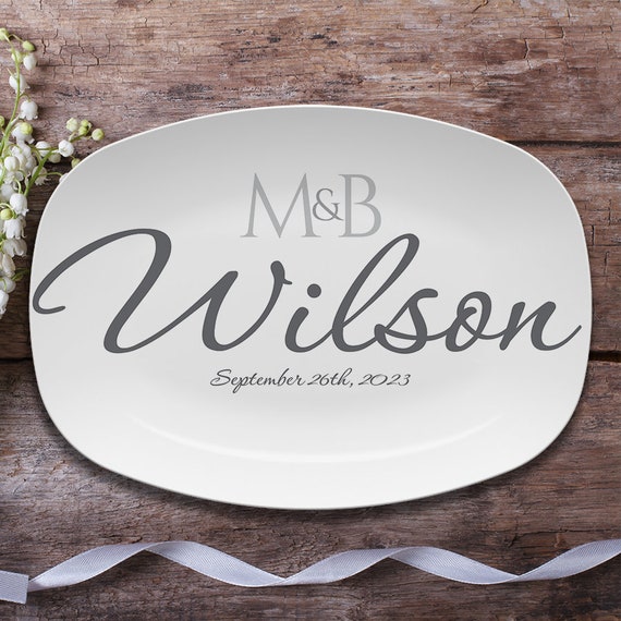 Wedding Gift Platter, Monogram Gift, Personalized Serving Platter