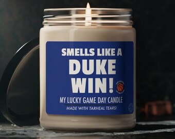 Smells Like A Duke Win Gifting Candle, Blue Devils Fan Gift Idea, College Team Candle, Carolina Inspired Decor