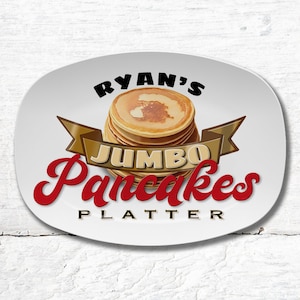 Personalized Pancakes Platter, Pancake Lovers, Gift For Him, Funny Platter, Custom Serving Platter, Funny Gifts For Dad, Dad&#39;s Pancake Plate