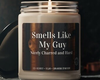 Smells Like My Guy Candle: Humorous Soy Wax Bestie Gift