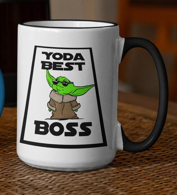 Yoda Best Boss Coffee Mug, Yoda Mug , Yoda Boss Mug, Funny Boss