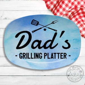 Fathers Day Gift, Dad&#39;s Grilling Platter, Grilling Plate, Grill Master, Dad Gift from Kids, Gift for Grandpa, Grilling Gifts For Dad