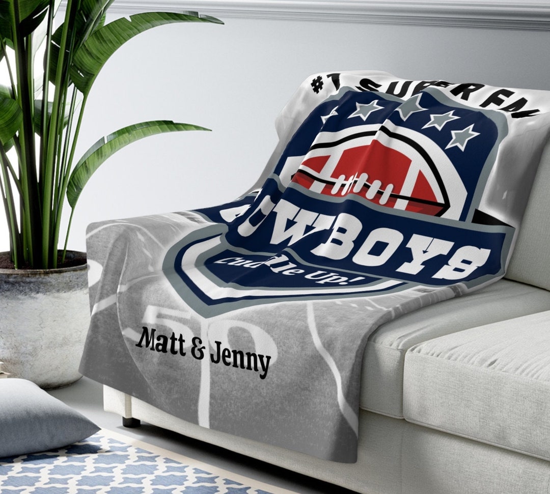 Cowboys Cuddle Up Sherpa Fleece Blanket, Dallas Cowboys Inspired Super
