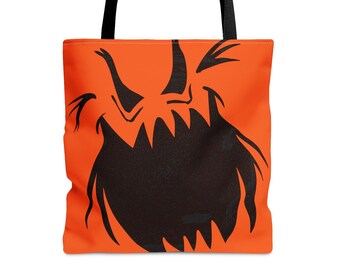 Orange Monster Tote Bag, Halloween Tote Bag