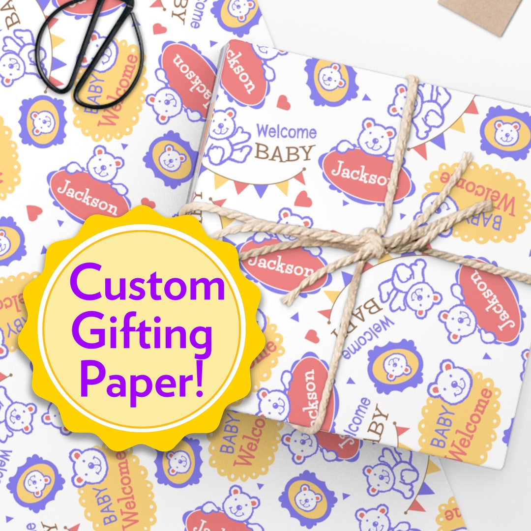Personalized Baby Wrapping Paper: Custom Newborn Gift Wrap - Etsy