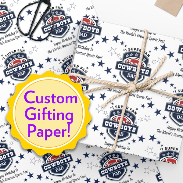 Dallas Cowboys Wrapping Paper Etsy