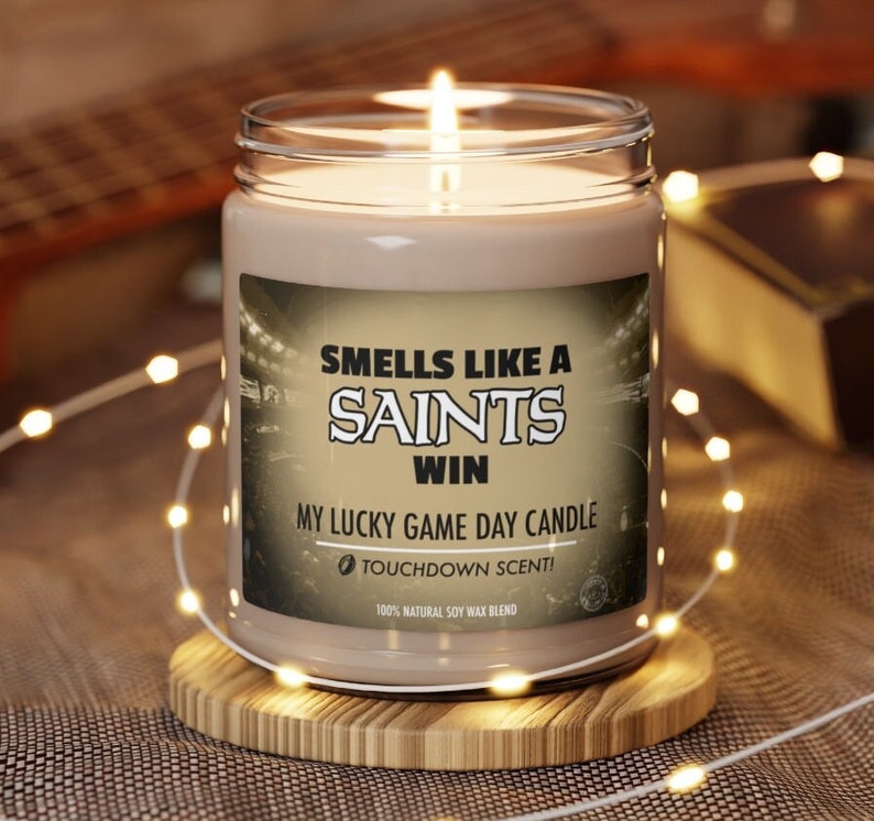 Smells Like A Saints Win Candle, Unique Gift Idea, NFL Candle, New
