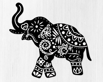 Download Elephant Mandala Svg Etsy