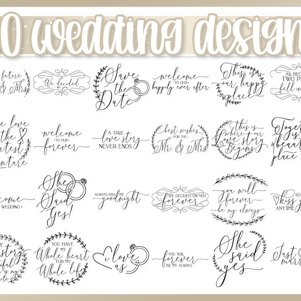 Hochzeit geschnitten | Verlobung svg | Dateien für Cricut