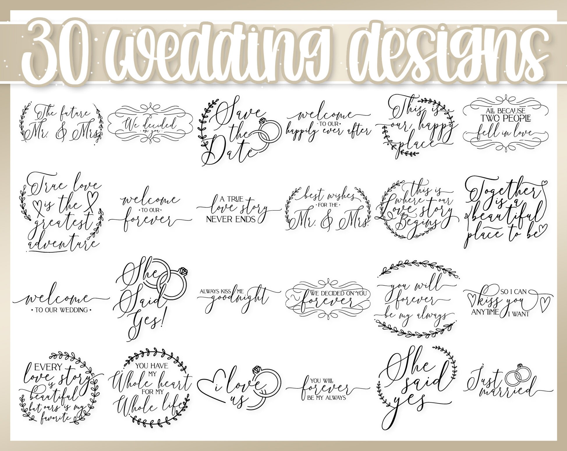 Wedding Svg | Engagement svg | Files for Cricut