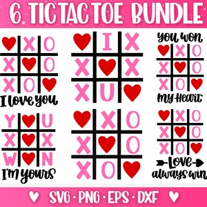 Tic Tac Toe Svg Bundle | Valentines Day Svg Bundle | Valentines Day Shirt Svg