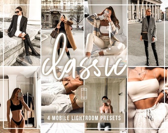 4 Classic Lightroom Mobile Presets | Instagram Filters | Influencer presets | Fashion presets