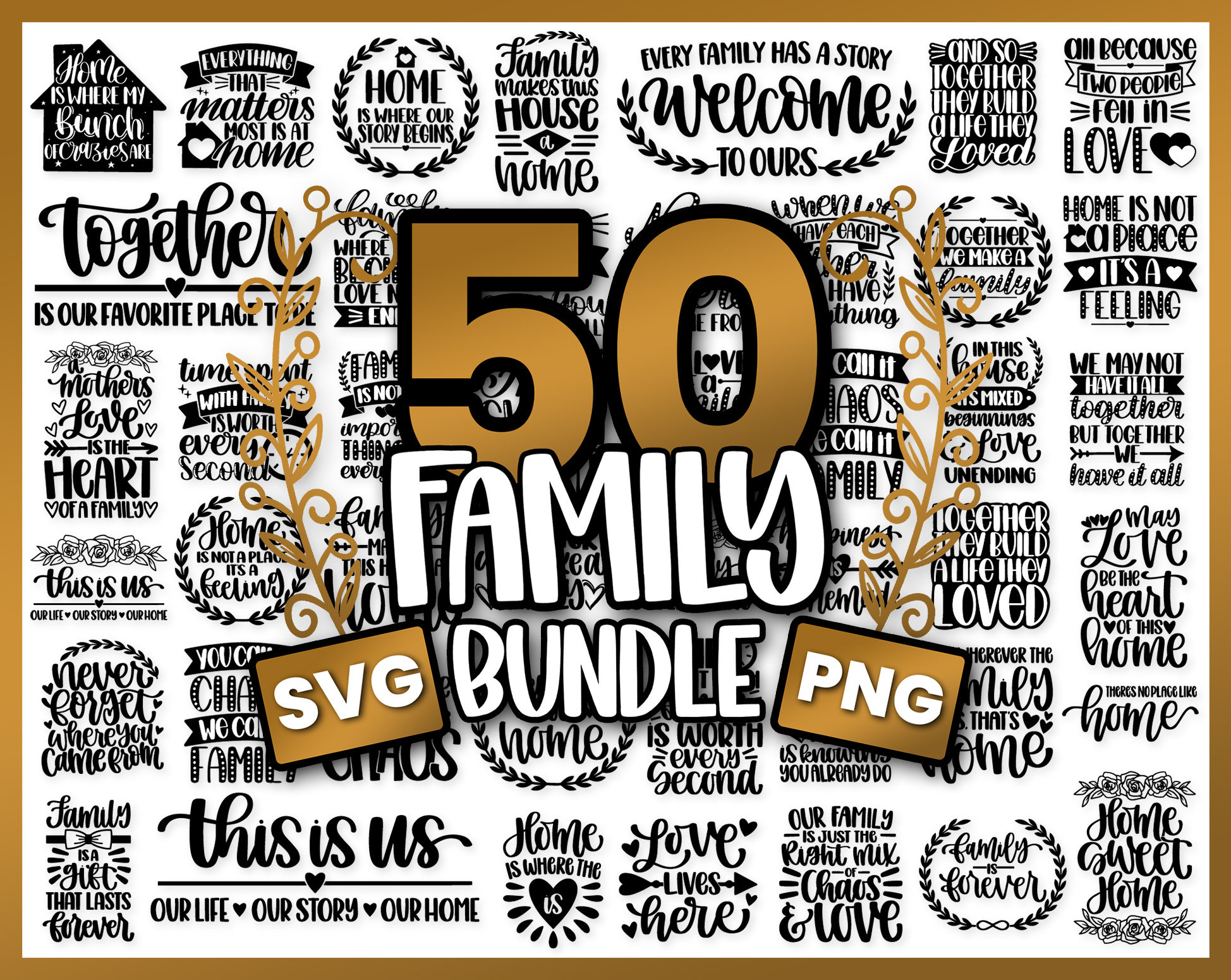 Family Svg Bundle | Farmhouse Svg | Svg Files for Cricut